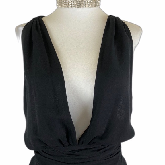 Vintage black silk Marilyn Monroe halter dress - Picture 2 of 8